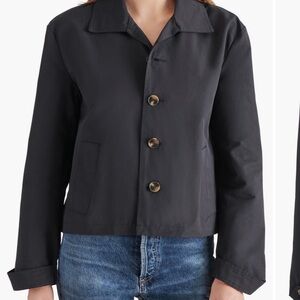 NWT Steve Madden Women's Short Trench Jacket - Black